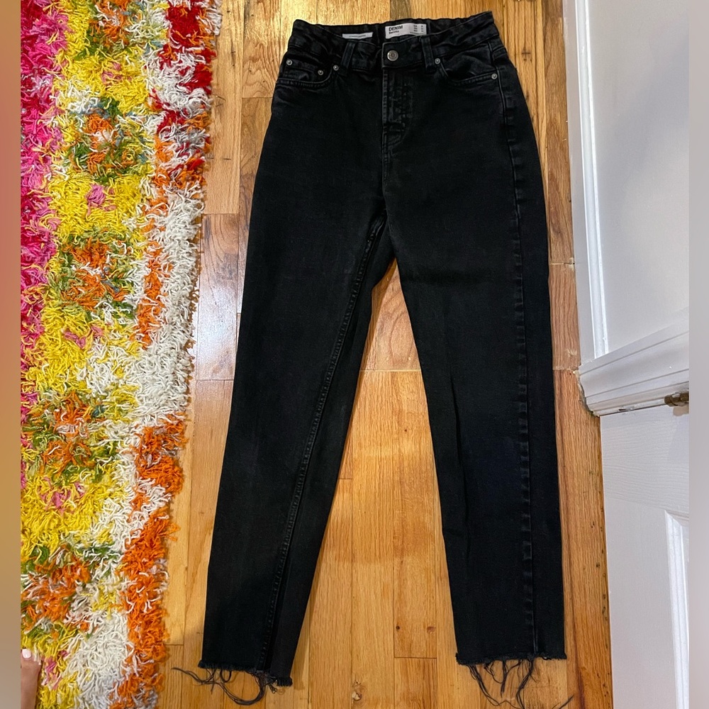 Bershka black straight cut jeans!